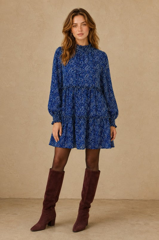 Ditsy Floral Tiered Mini Dress