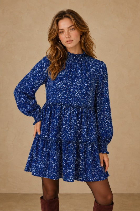 Ditsy Floral Tiered Mini Dress