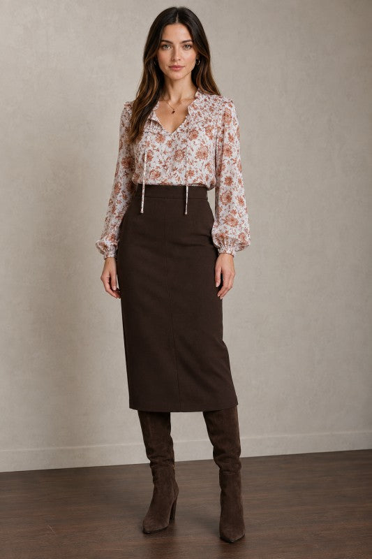 Vintage Floral Ruffle Blouse