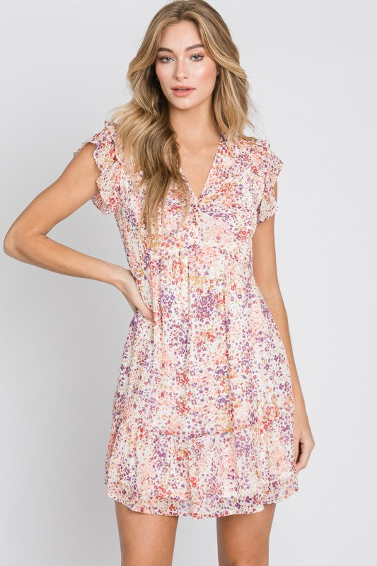 Twisted front detailed short dress
