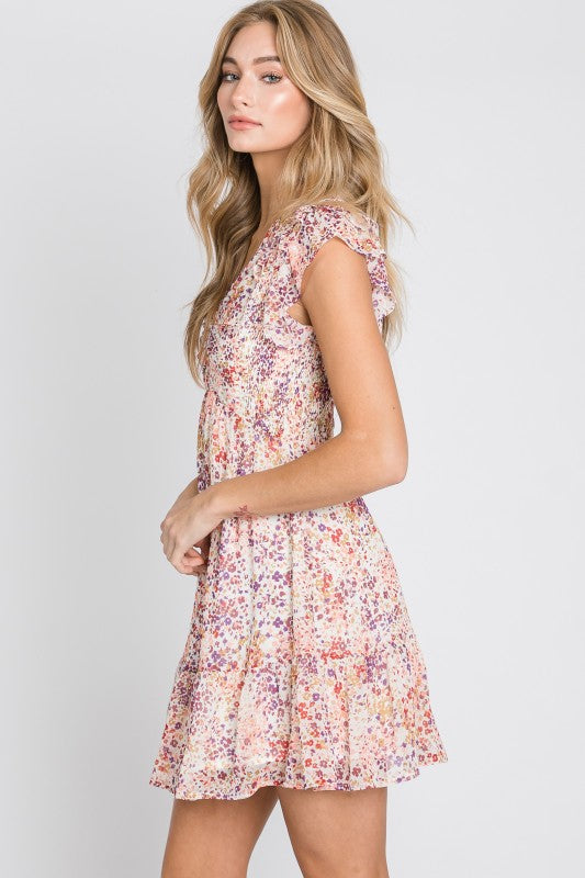 Twisted front detailed short dress